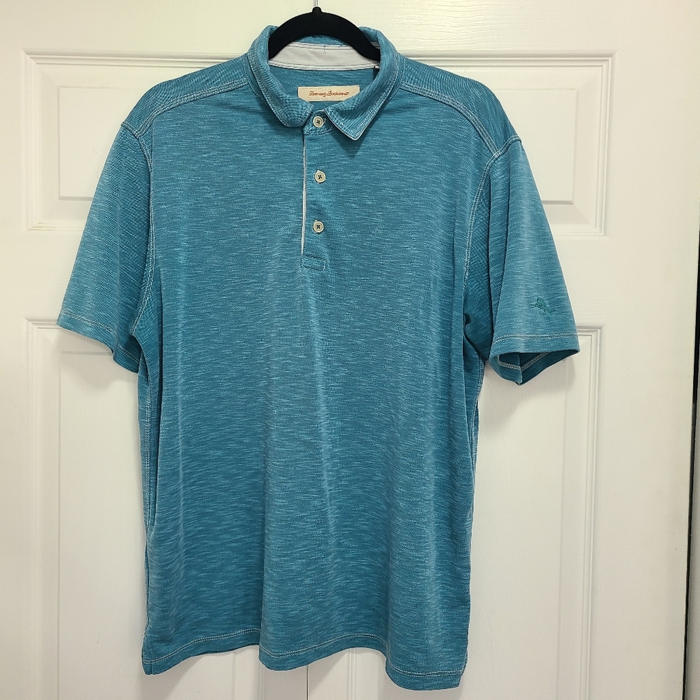 Tommy Bahama Blue Polo Shirt mens‎ Large